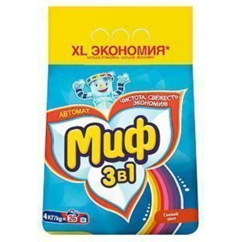 МИФ свежий цвет стиральный порошок автомат 4кг