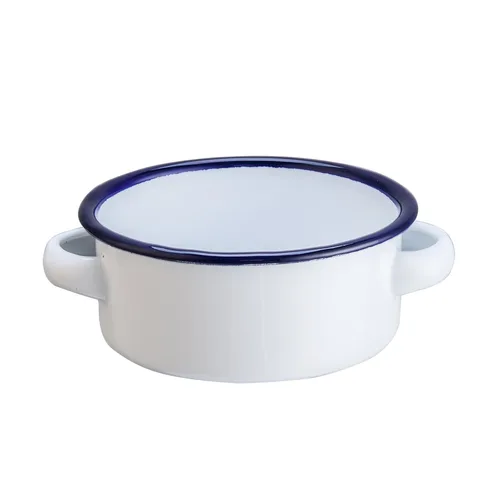 Кастрюля для подачи 11,3 см h4,7 см 350 мл круглая Blue Rim эмалированая сталь SUNNEX [1]