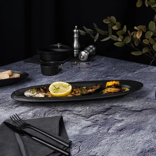 Блюдо овальное 40,8*14 см h3,5 см Black Raw Stellar P.L. Proff Cuisine [1]