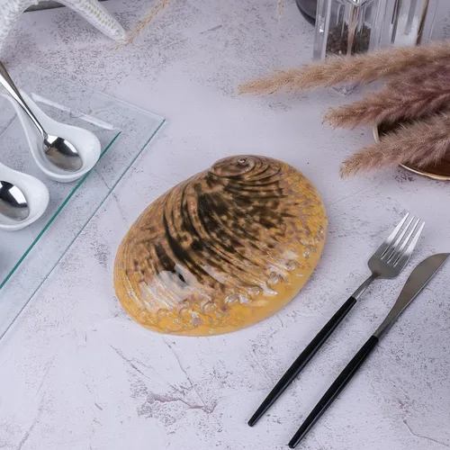 Салатник 365 мл 19*14,5 см h5 см Light Pearl Ammonite Shell Frutti di Mare P.L. [1]