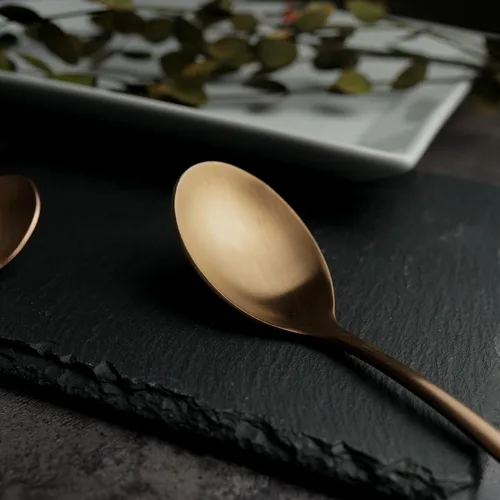 Ложка столовая 21 см матовая цвет светлая медь PVD Alessi-Copper P.L. [12]