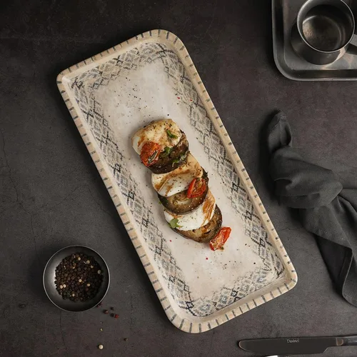 Блюдо прямоугольное 36*16,5 см h2 см Rug By Bone Innovation [bb] [1]