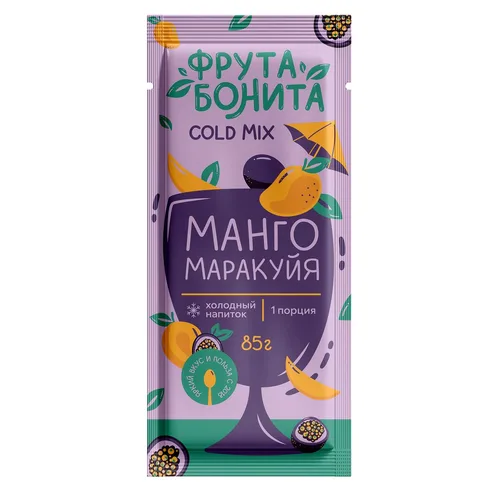 Основа для холодных напитков Манго-Маракуя 85гр сашет Колд Микс Фрута Бонита [20]
