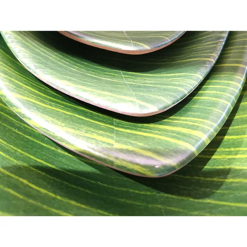 Блюдо 23*13*3,5 см овальное Лист Green Banana Leaf пластик меламин P.L. Proff Cuisine