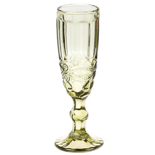 Бокал-флюте для шампанского 150 мл набор 6 шт. зеленый d 6 см h20 см Green Glass P.L.BarWare [1]