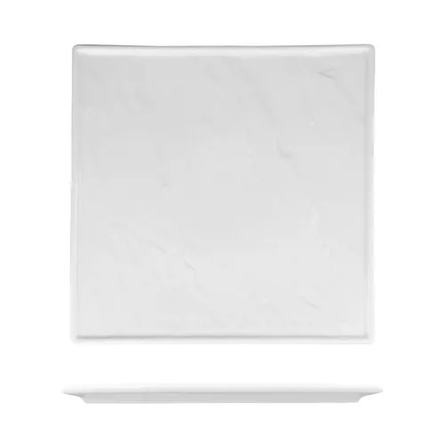 Блюдо квадратное 25,5*25,5 см h1,5 см Relief белое фарфор P.L. Proff Cuisine [3]