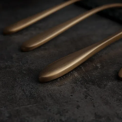 Ложка чайная 14,3 см матовая цвет светлая медь PVD Alessi-Copper P.L. [12]
