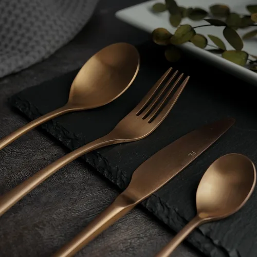 Ложка чайная 14,3 см матовая цвет светлая медь PVD Alessi-Copper P.L. [12]
