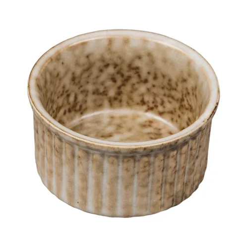 Соусник  90 мл d 7 см h4 см круглый Рамекин фарфор Brown Spider Silk P.L. Proff Cuisine [12]