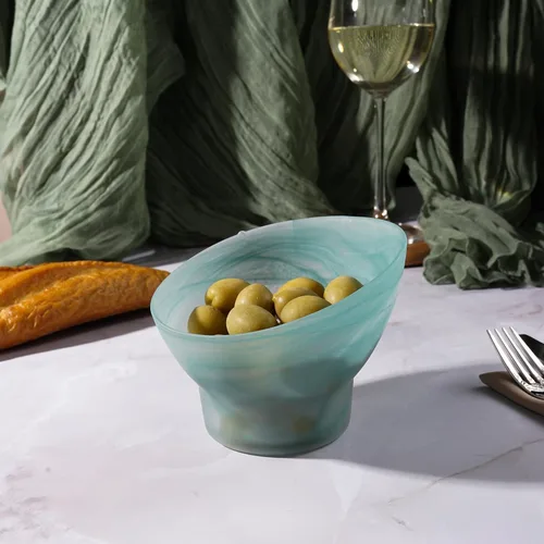 Салатник 350 мл d 12,5 см h10 см Green Sky косой конус матовое стекло P.L. Proff Cuisine [4]