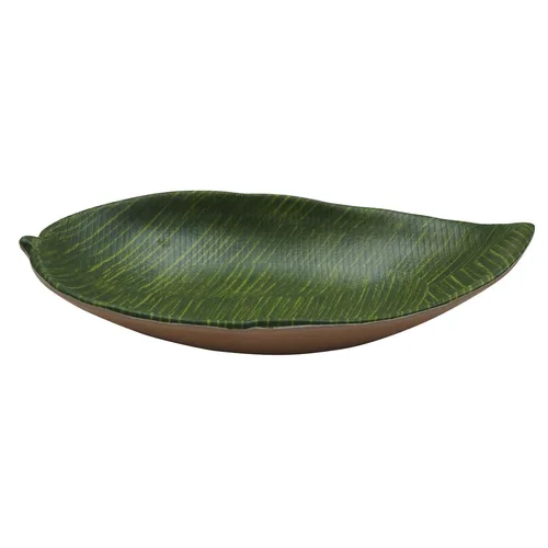 Блюдо 23*13*3,5 см овальное Лист Green Banana Leaf пластик меламин P.L. Proff Cuisine
