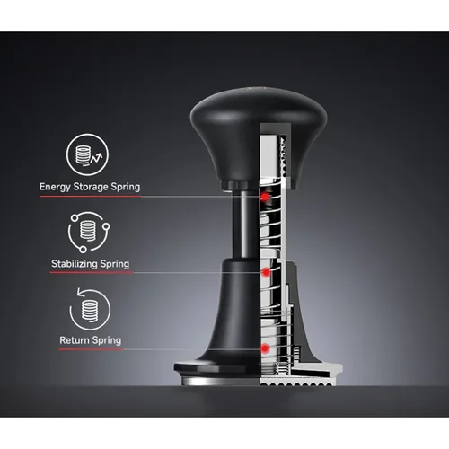 Темпер пуш для кофе пружинный d 58,5 мм h11,6 см Sword Tamper нерж. сталь дерев. ручка ZeroHero
