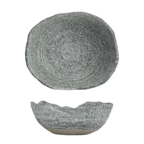 Салатник 290 мл 17*14 см h6,5 см Wave Up Stone Crush Untouched Taiga P.L. [1]
