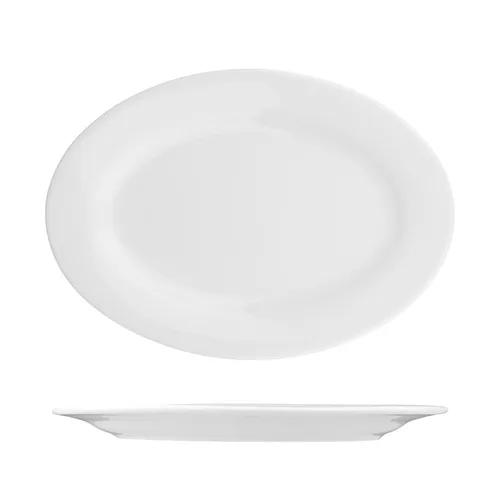 Блюдо овальное 35*24,5 см h2,7 см белое фарфор P.L. Proff Cuisine [3]