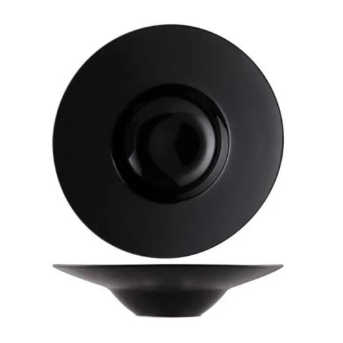 Тарелка глубокая 175 мл d 23/11 см h5,3 см для пасты/супа Black фарфор P.L. Proff Cuisine [3]