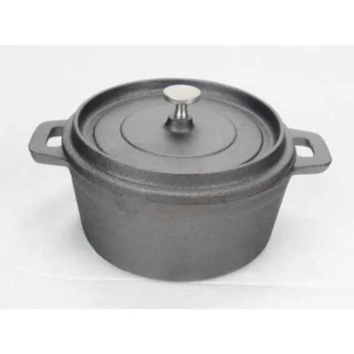 Кастрюля для подачи 14 см 600 мл круглая с крышкой чугун. P.L. Proff Cuisine