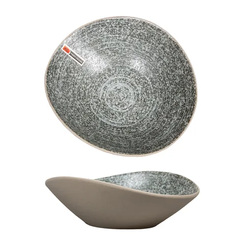 Салатник 640 мл 21,2*19,3 см h6,9 см глазурь Wave Up Glossy Stone Untouched Taiga P.L. [1]