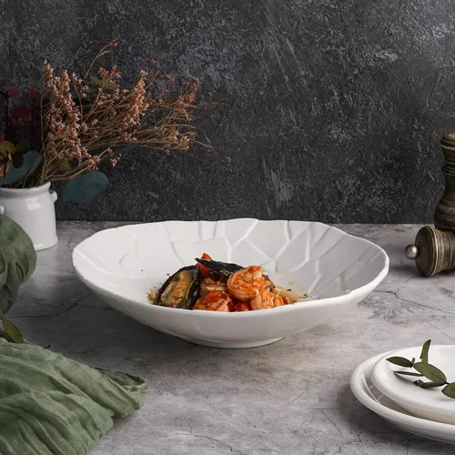 Салатник 1100 мл d 25 см h6 см Texture Style белый фарфор P.L. Proff Cuisine [3]