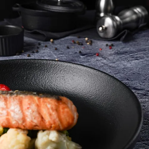 Салатник  900 мл d 23,5 см h4,5 см Smooth Black Raw Stellar P.L. Proff Cuisine [1]