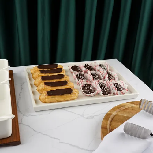 Блюдо прямоугольное 34*27 см h2 см 300 мл White Style Buffet P.L. [1]