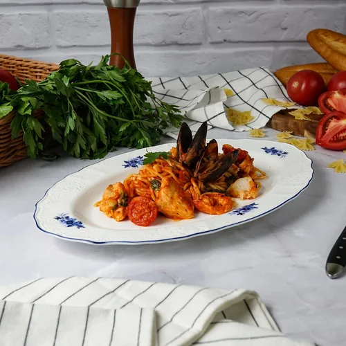 Блюдо овальное 35,2*22,4 см h2,5 см Blue Flower P.L. Proff Cuisine [1]