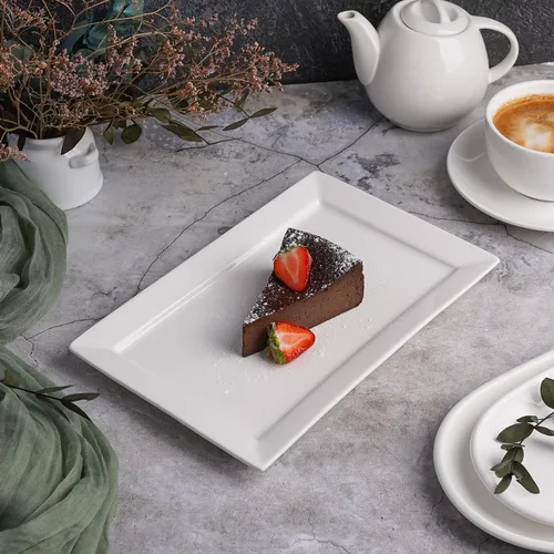 Блюдо прямоугольное 26*17 см h2 см белое фарфор P.L. Proff Cuisine [6]