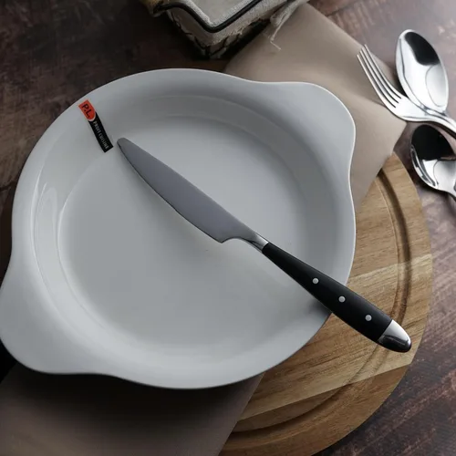 Нож столовый 22,2 см ручка черный пластик Grazia P.L. Proff Cuisine [12]