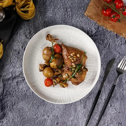 Тарелка с бортом d 23 см h3 см White Raw Wood P.L. Proff Cuisine [6]