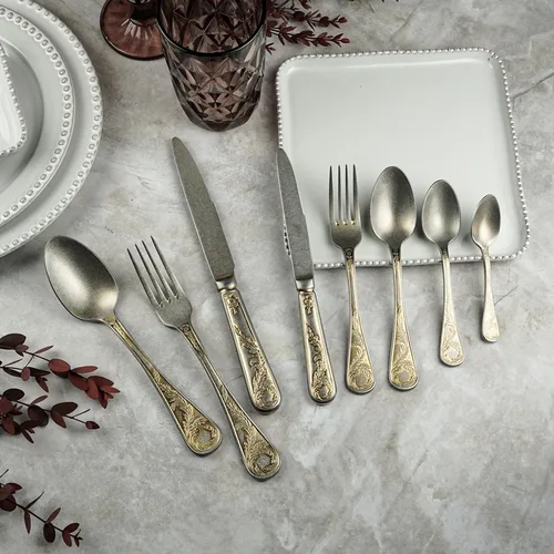 Ложка чайная 14,3 см матовая с золотом Lord Vintage Style P.L. Proff Cuisine [12] 