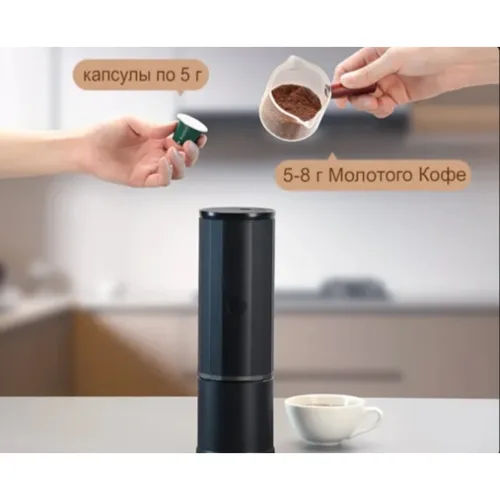 Кофеварка портативная для эспрессо 80 мл HEROPRESSO MAKER (HEATED EDITION) белая 7500 mAh ZeroHero