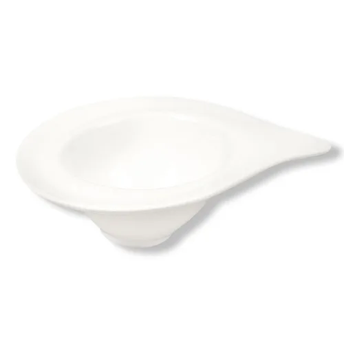 Соусник 100 мл 13,5*10 см Asymmetry овальный белый фарфор P.L. Proff Cuisine [6]