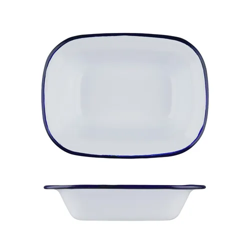 Блюдо для подачи 22*16,5 см h5 см 700 мл Blue Rim эмалированая сталь SUNNEX [1]