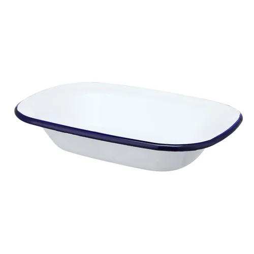 Блюдо для подачи 22*16,5 см h5 см 700 мл Blue Rim эмалированая сталь SUNNEX [1]