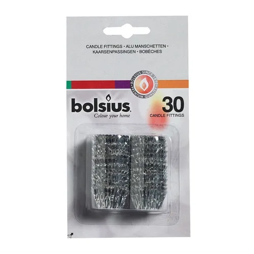 Подставки для свечей набор 30шт фольгированные Bolsius