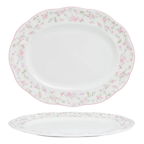 Блюдо овальное 34*27 cм h2,5 см La Vie En Rose Noble [1]