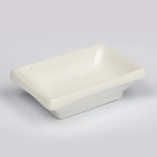 Соусник  60 мл 9,5*6,5 см h2,8 см прямоуг. белый фарфор P.L. Proff Cuisine [12]