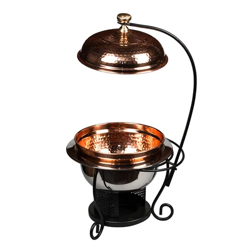 Чафиндиш (мармит) 3 л Copper круглый нерж. с медным покрытием на подставке P.L. Proff Cuisine