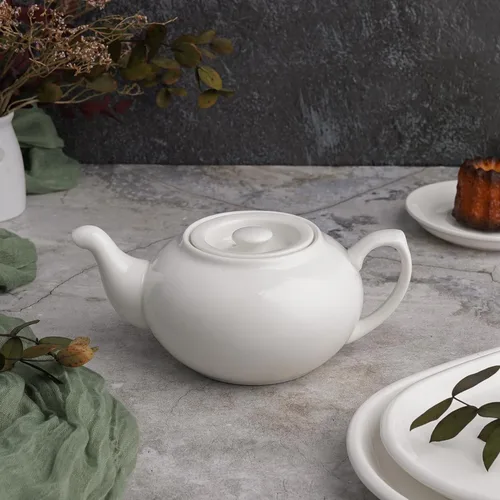 Чайник 450 мл d 12 см h7,5 см белый фарфор NEW P.L. Proff Cuisine [1]