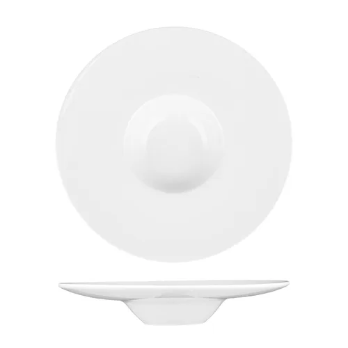 Тарелка глубокая 100 мл d 24/10 см h4 см для пасты белая фарфор P.L. Proff Cuisine [6]