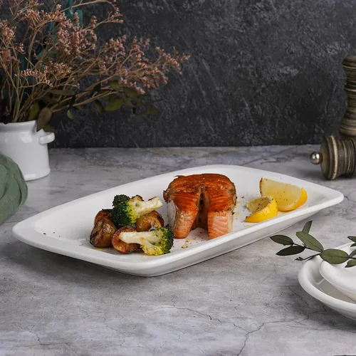 Блюдо прямоугольное 29,5*18,5 см белое фарфор P.L. Proff Cuisine [6]