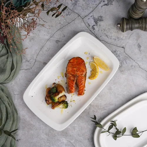 Блюдо прямоугольное 29,5*18,5 см белое фарфор P.L. Proff Cuisine [6]