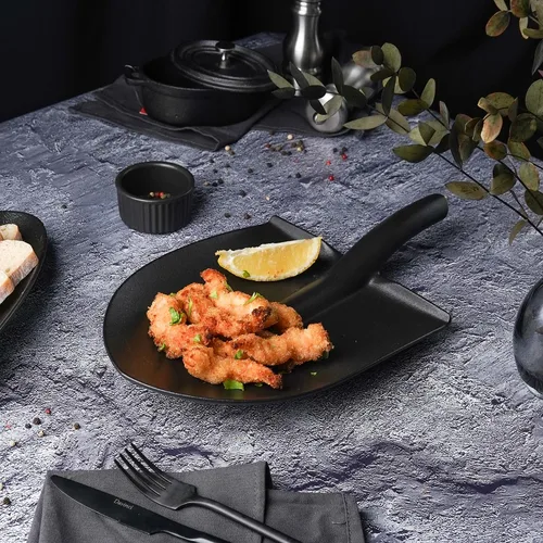 Блюдо "Лопата" 35,5*20*3,6 см черное Black Raw Stellar P.L. Proff Cuisine [1]