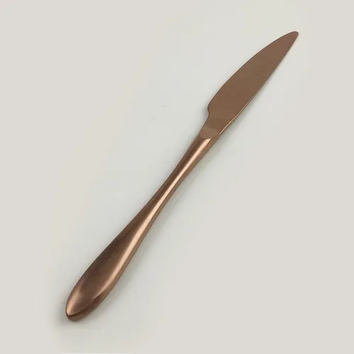 Нож столовый 23,5 см матовый цвет светлая медь PVD Alessi-Copper P.L. [12]