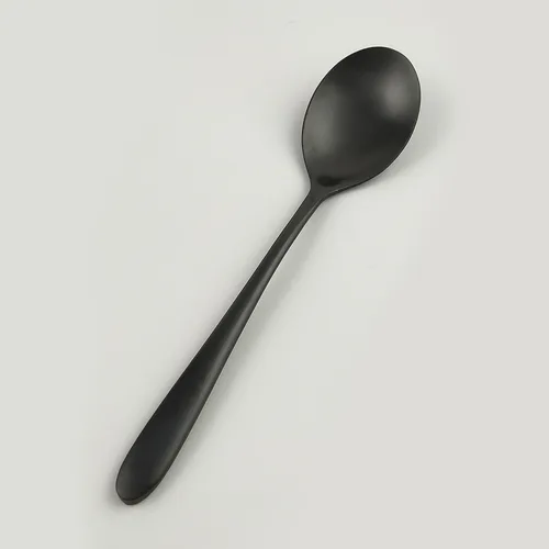 Ложка столовая 21 см матовая черный цвет PVD Alessi-Black P.L. [12]