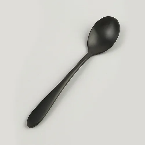Ложка чайная 14,3 см матовая черный цвет PVD Alessi-Black P.L. [12]