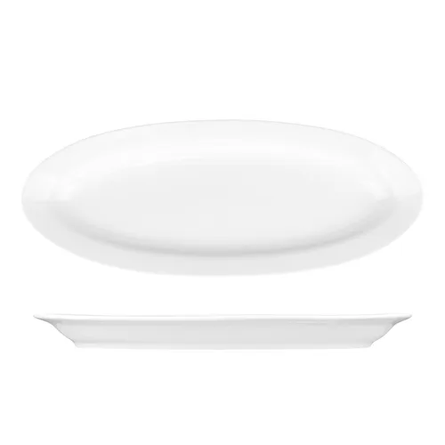 Блюдо овальное 40*16 см h3,5 см белое фарфор P.L. Proff Cuisine [1]