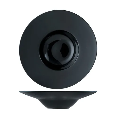 Тарелка глубокая 350 мл d 30 см (15,5 см) Black фарфор P.L. Proff Cuisine [1]