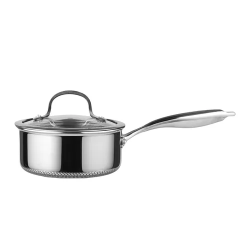 Сотейник 1,4 л с крышкой 16/13,5*13 см New Kitchen Honeycombs нерж. с антиприг. покр. ИНДУКЦИЯ
