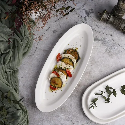 Блюдо овальное 35*13,5 см h3,3 см белое фарфор P.L. Proff Cuisine [3]