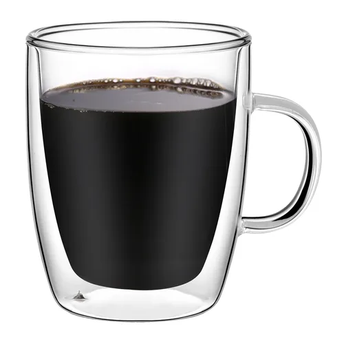 Кружка 400 мл Classic Coffee прозрачная набор 2 шт. d 9,5 см h12 см термостекло P.L. [1]